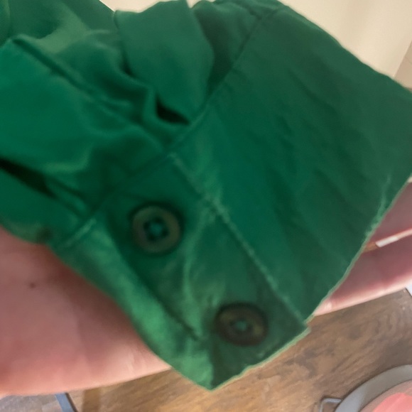 Studio Untold Henley loose fit oversized kelly green long sleeve button up 12/14 - Picture 5 of 10